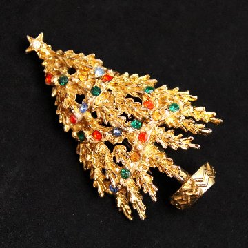 アメリカ ART クリスマスブローチの画像