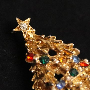 アメリカ ART クリスマスブローチの画像