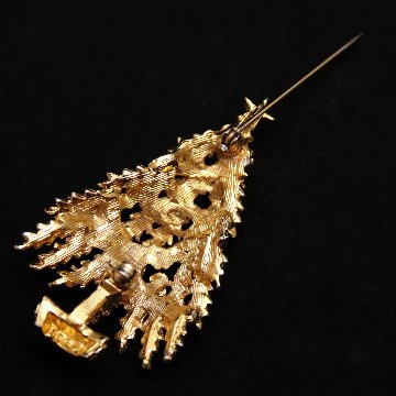 アメリカ ART クリスマスブローチの画像