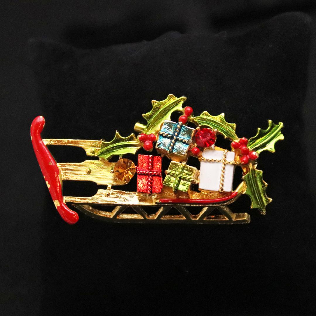 アメリカ WEISS クリスマスブローチの画像
