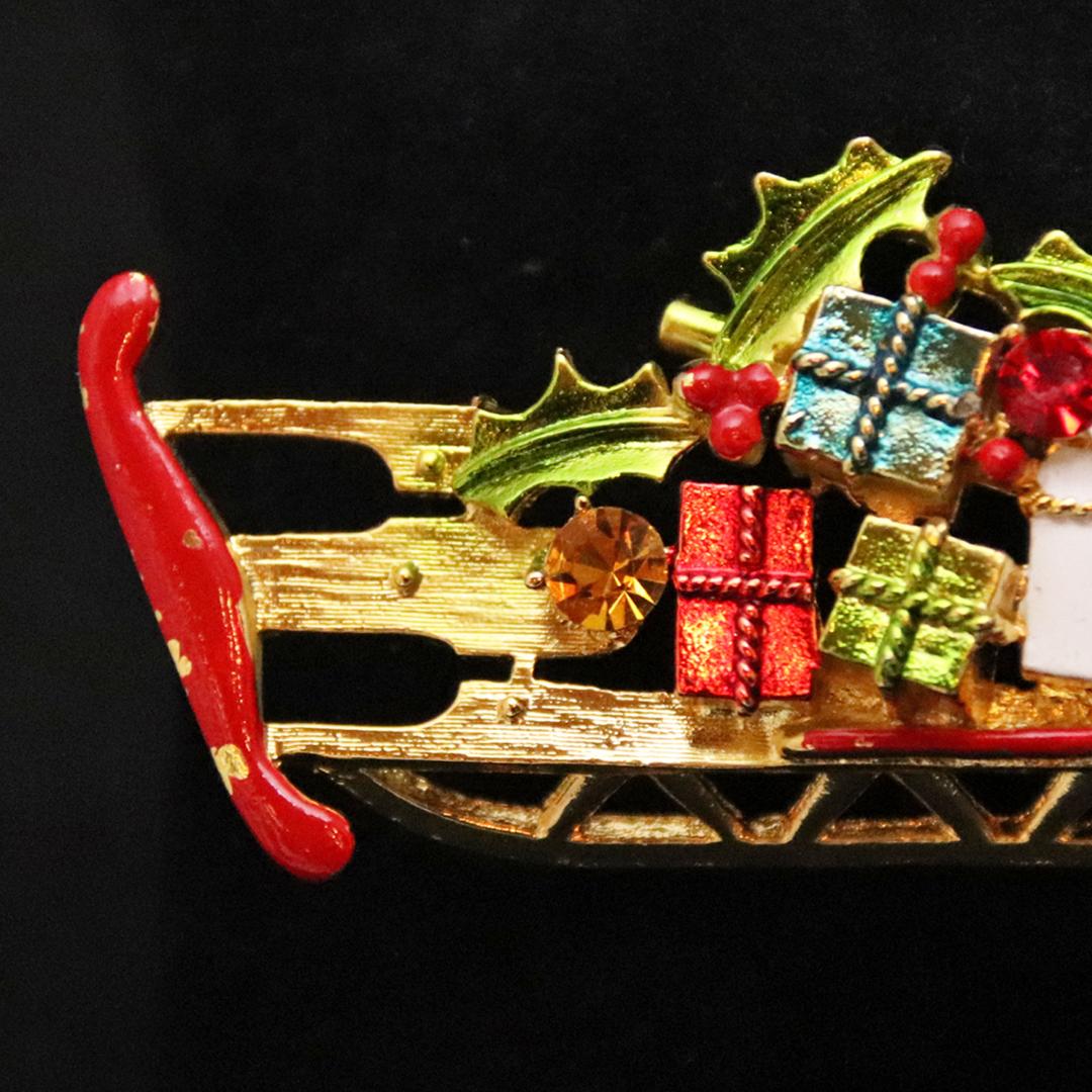 アメリカ WEISS クリスマスブローチの画像