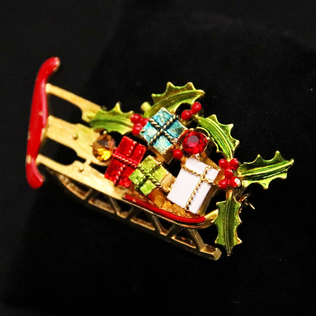 アメリカ WEISS クリスマスブローチの画像