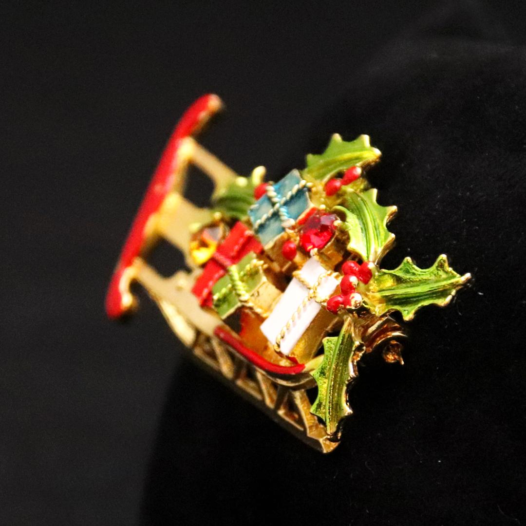 アメリカ WEISS クリスマスブローチの画像