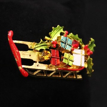 アメリカ WEISS クリスマスブローチの画像