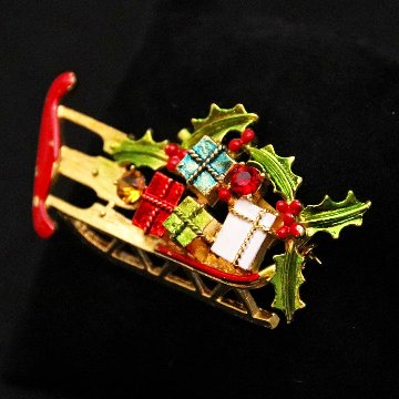 アメリカ WEISS クリスマスブローチの画像