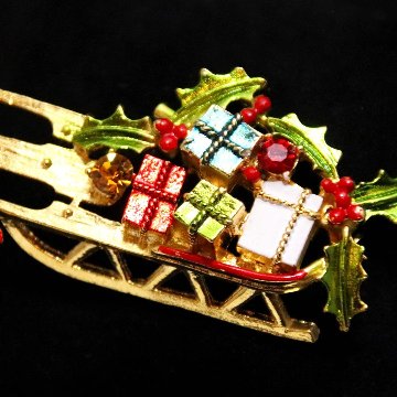 アメリカ WEISS クリスマスブローチの画像