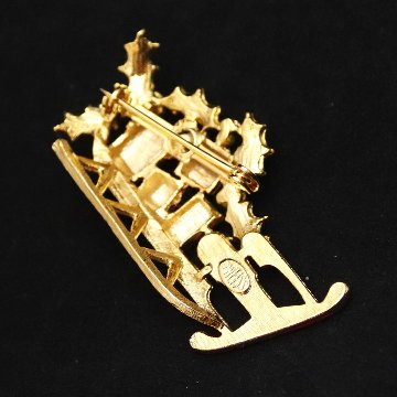 アメリカ WEISS クリスマスブローチの画像