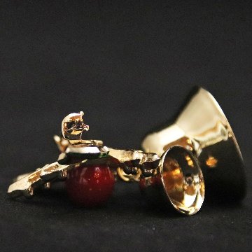 アメリカ ホリーベル クリスマスブローチの画像