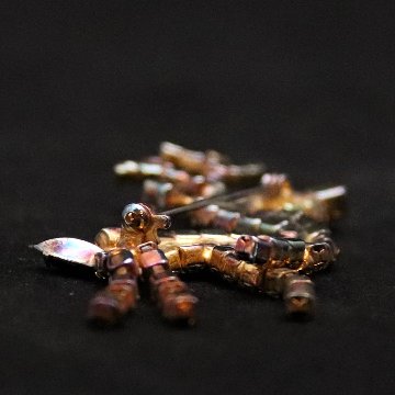 アメリカ トナカイ ラインストーンブローチの画像