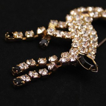 アメリカ トナカイ ラインストーンブローチの画像