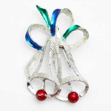 アメリカ Gerry’s クリスマスベル ブローチの画像