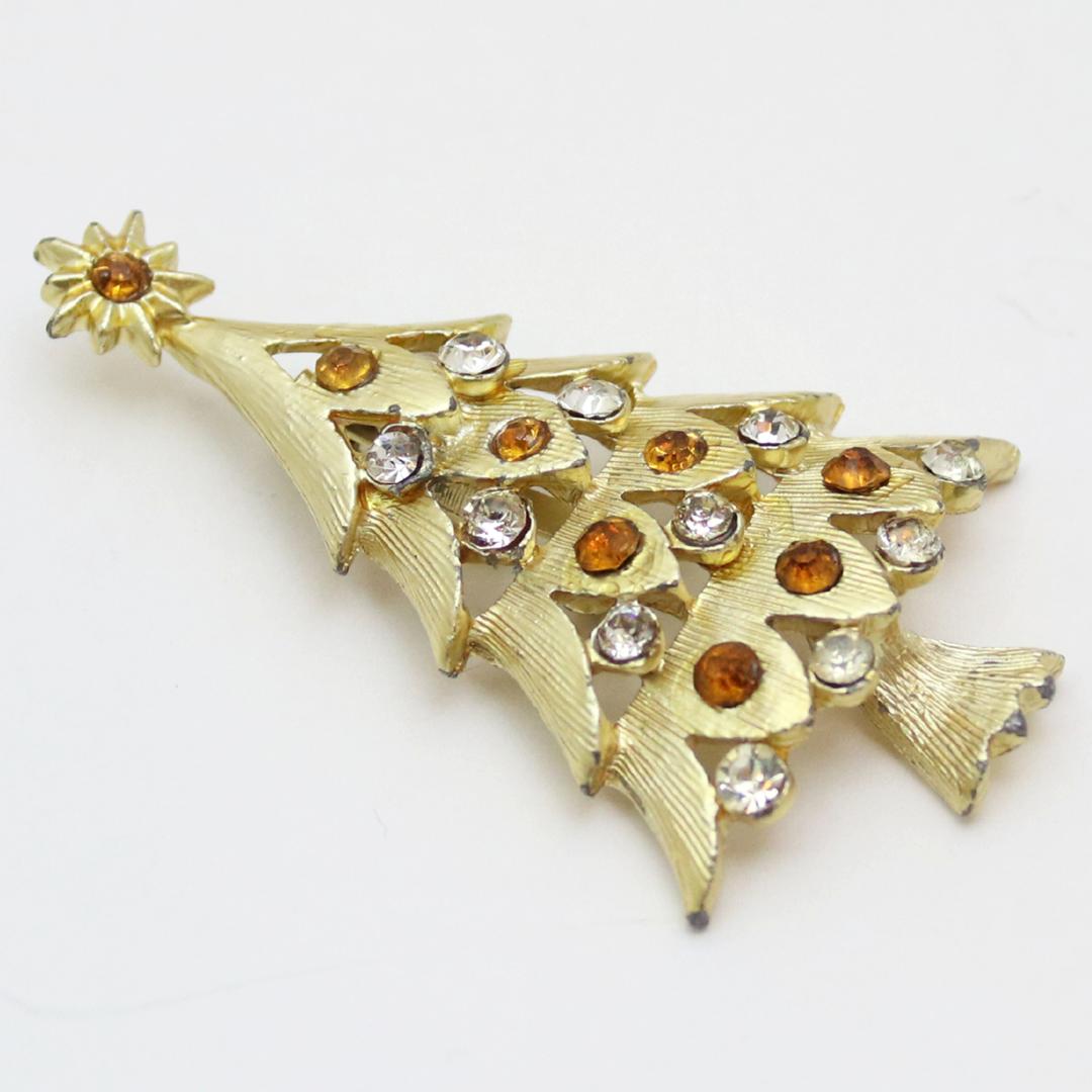 アメリカ クリスマスツリー ブローチの画像