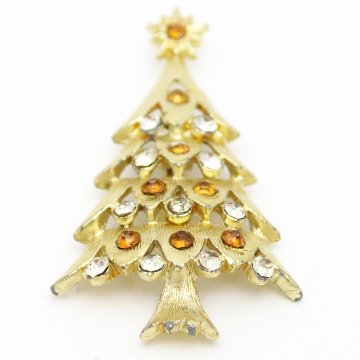 アメリカ クリスマスツリー ブローチの画像