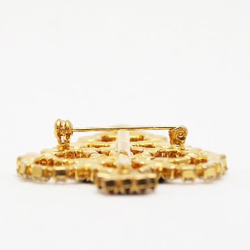 アメリカ クリスマスツリー ラインストーン ブローチの画像