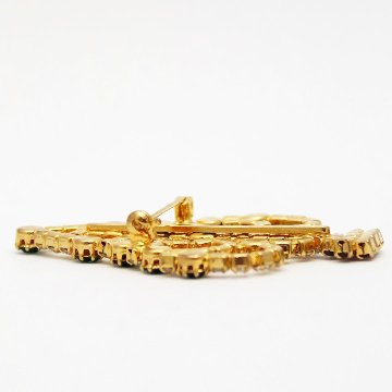 アメリカ クリスマスツリー ラインストーン ブローチの画像