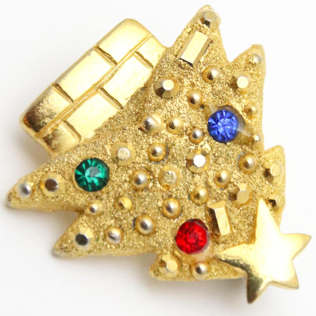 クリスマスツリー ブローチの画像