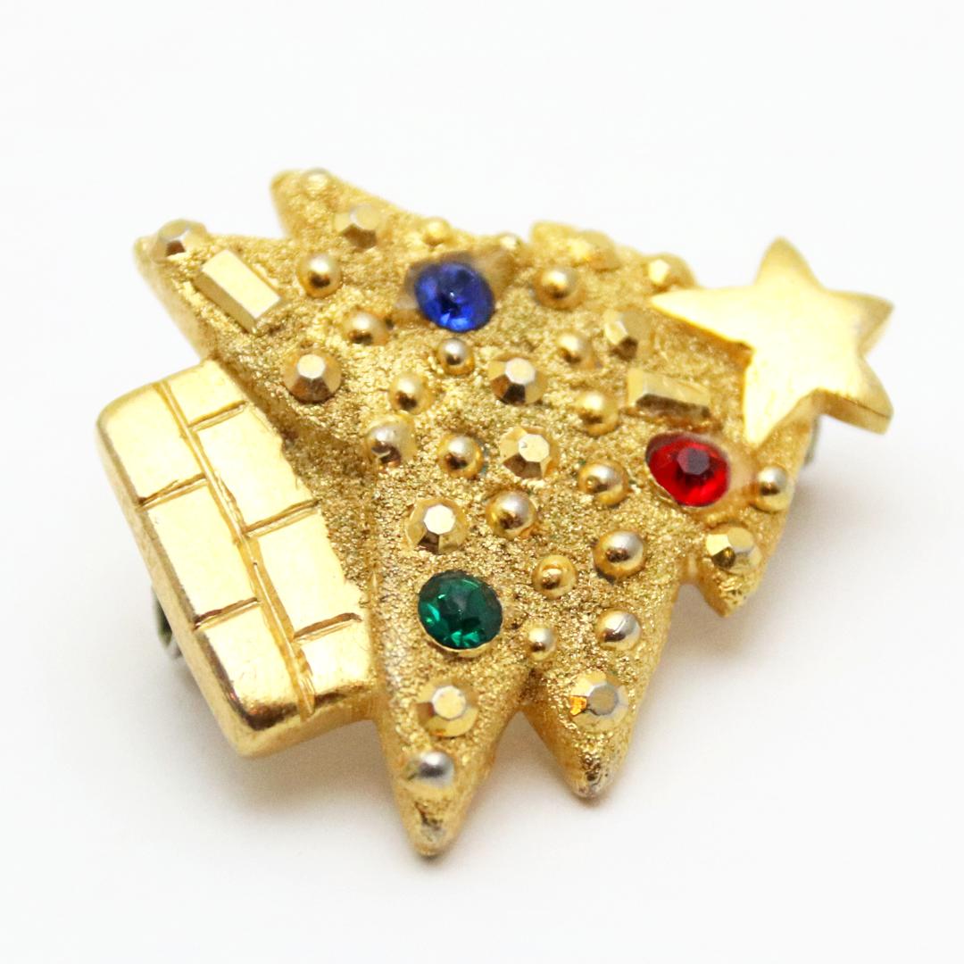 クリスマスツリー ブローチの画像