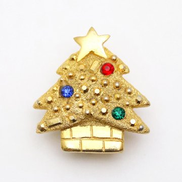 クリスマスツリー ブローチの画像