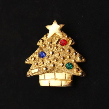 クリスマスツリー ブローチの画像