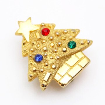 クリスマスツリー ブローチの画像