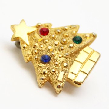 クリスマスツリー ブローチの画像