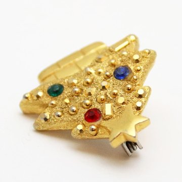 クリスマスツリー ブローチの画像