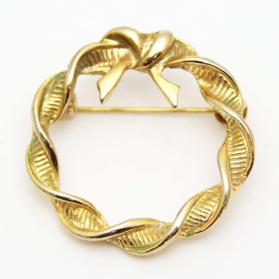 アメリカ クリスマスリース ブローチの画像