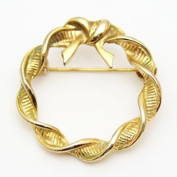 アメリカ クリスマスリース ブローチの画像