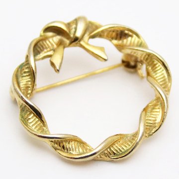 アメリカ クリスマスリース ブローチの画像