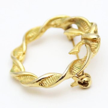 アメリカ クリスマスリース ブローチの画像