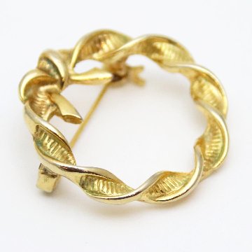 アメリカ クリスマスリース ブローチの画像