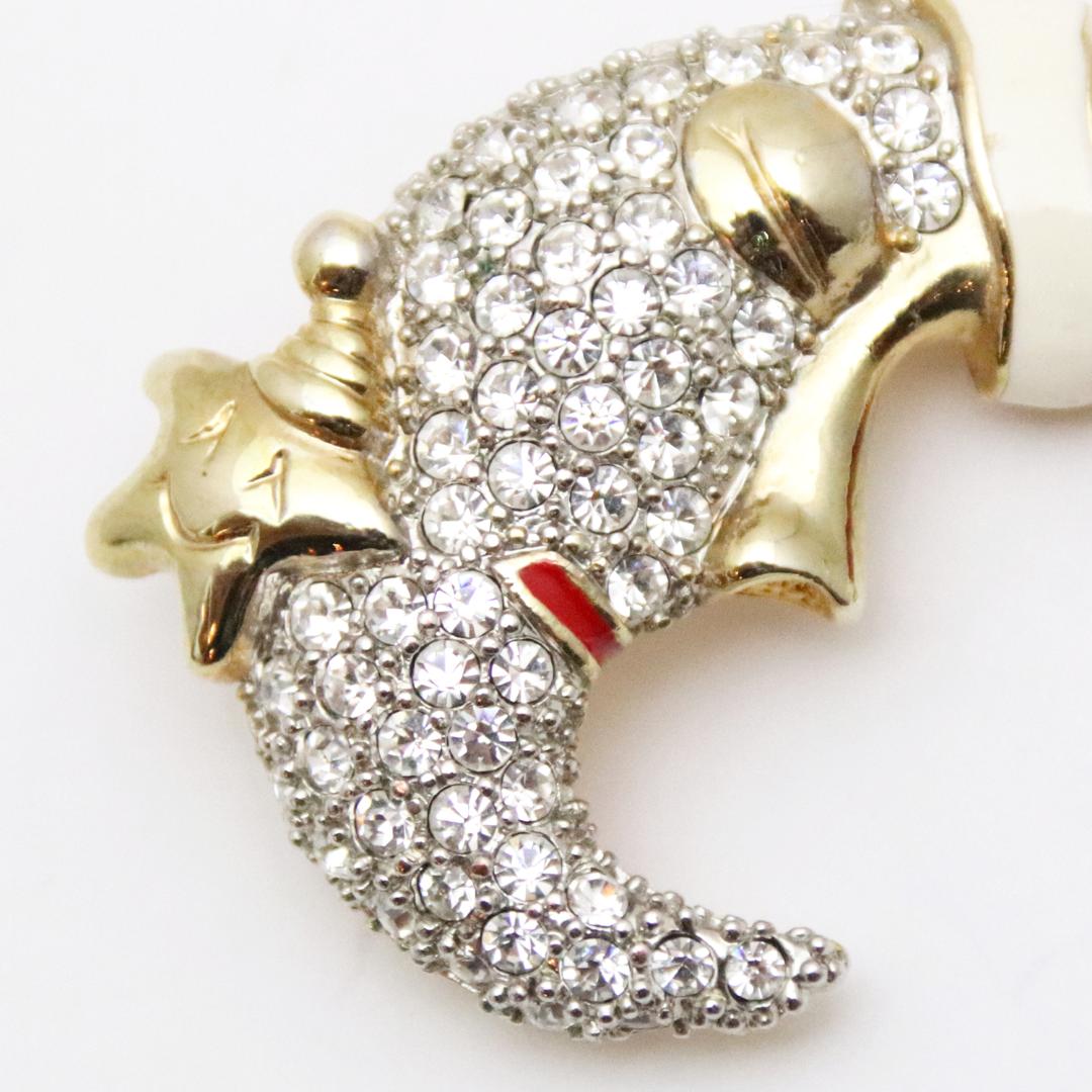 クリスマス ムーン＆スター ブローチの画像