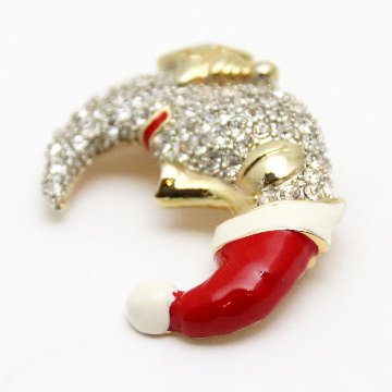 クリスマス ムーン＆スター ブローチの画像