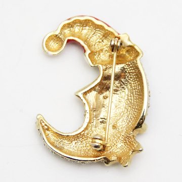 クリスマス ムーン＆スター ブローチの画像