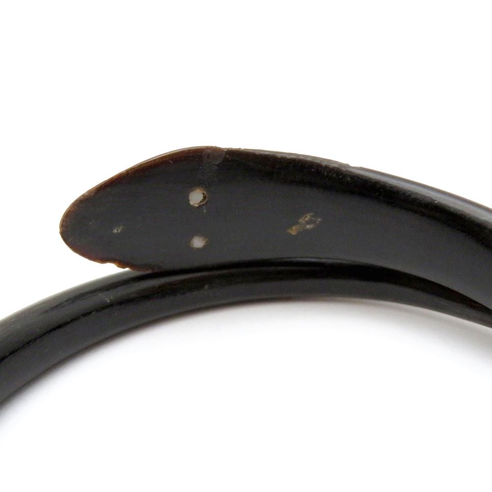 アンティーク ヴィクトリアン ホーン スネーク バングルの画像