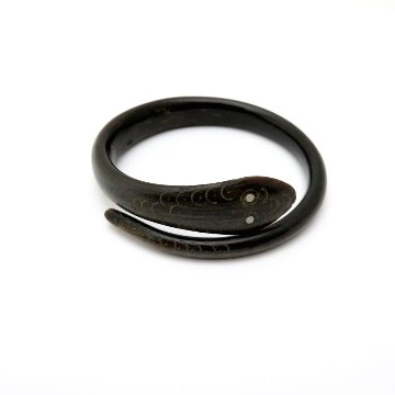 アンティーク ヴィクトリアン ホーン スネーク バングルの画像