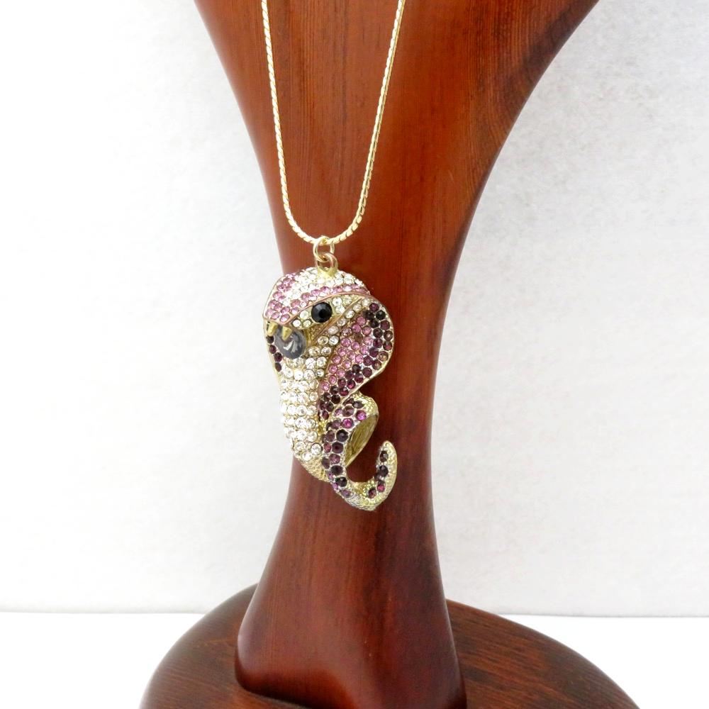 ヴィンテージ ラインストーン コブラ ネックレスの画像