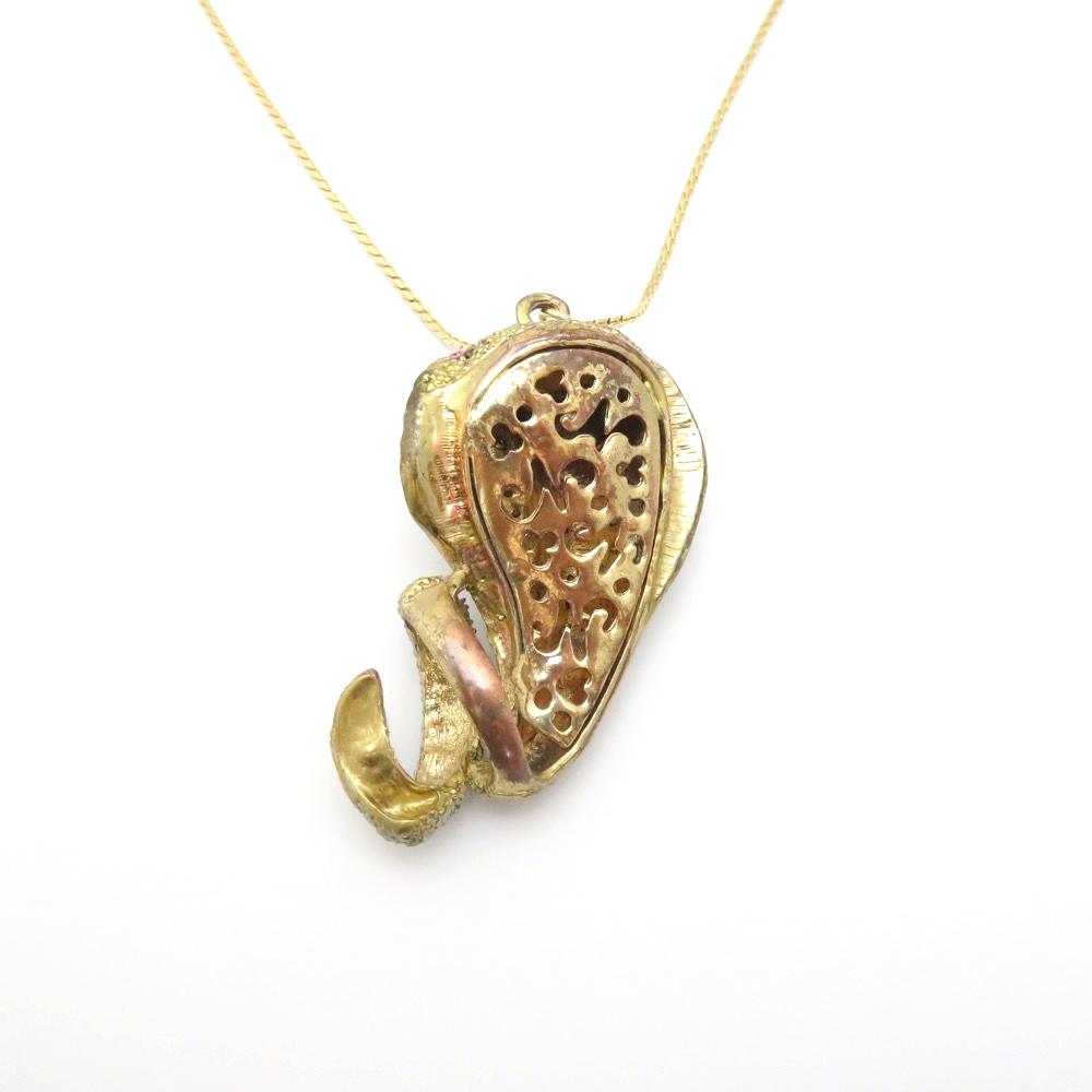 ヴィンテージ ラインストーン コブラ ネックレスの画像