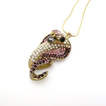 ヴィンテージ ラインストーン コブラ ネックレスの画像