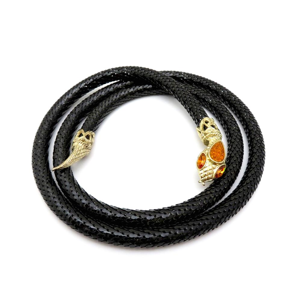 Whiting&Davis メタルメッシュ スネーク ベルト/ネックレスの画像