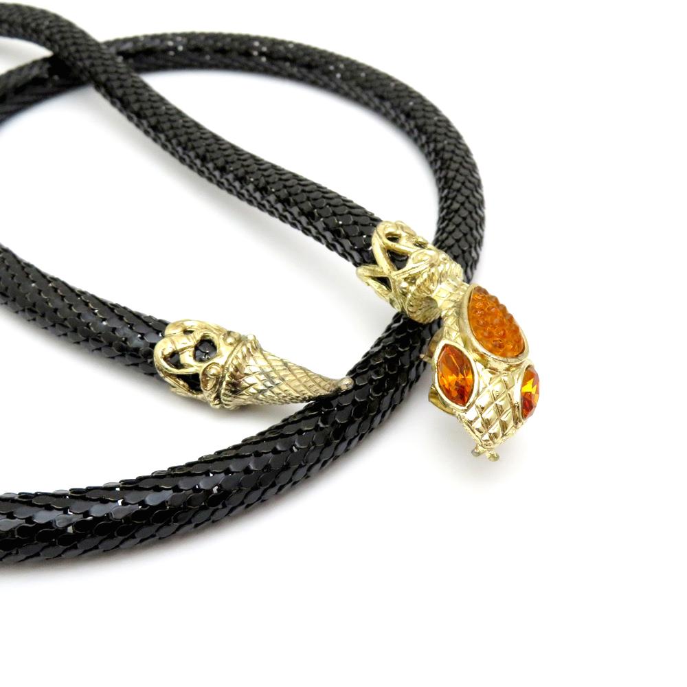 Whiting&Davis メタルメッシュ スネーク ベルト/ネックレスの画像