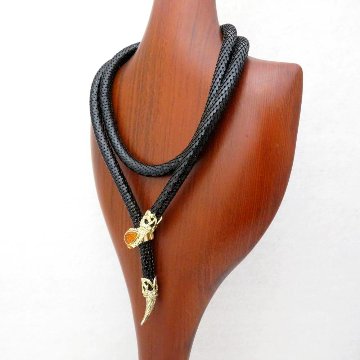 Whiting&Davis メタルメッシュ スネーク ベルト/ネックレスの画像