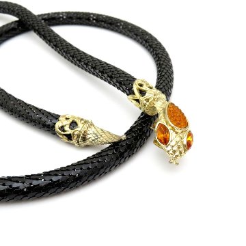 Whiting&Davis メタルメッシュ スネーク ベルト/ネックレスの画像