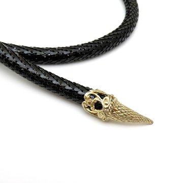 Whiting&Davis メタルメッシュ スネーク ベルト/ネックレスの画像