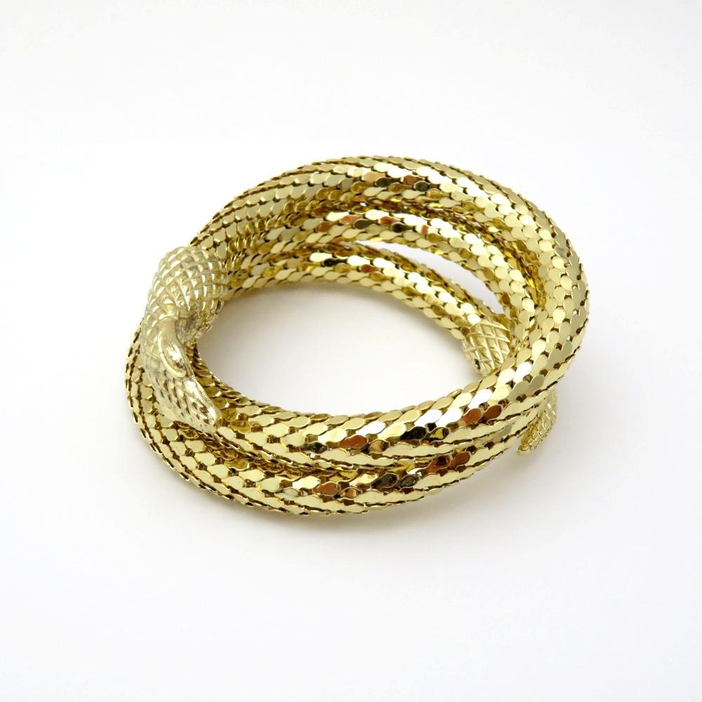 Whiting&Davis メタルメッシュ スパイラル スネークバングルの画像