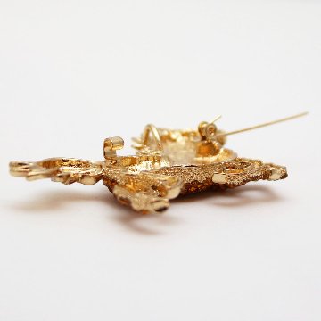 ヴィンテージ ラインストーン ホース ペンダントブローチの画像