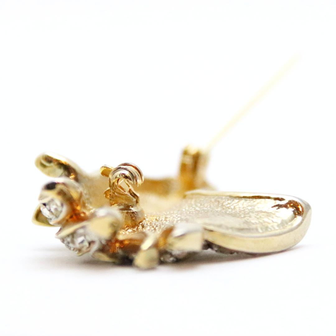 ヴィンテージ ラインストーン ホースヘッド ブローチの画像