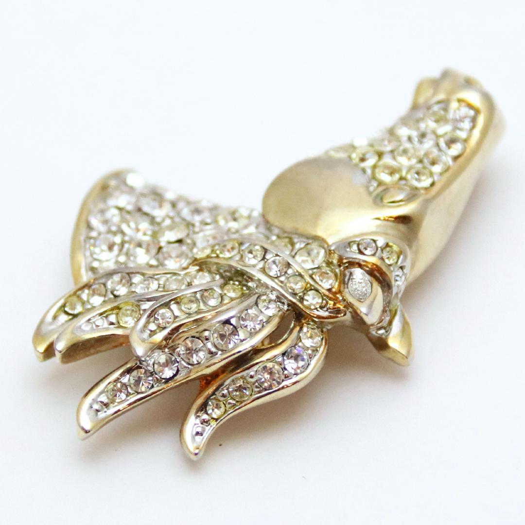 ヴィンテージ ラインストーン ホースヘッド ブローチの画像