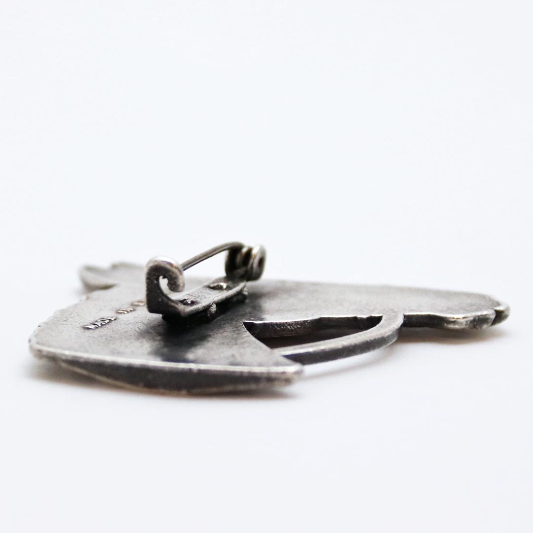 ヴィンテージ コパーメタル ホースヘッドブローチの画像