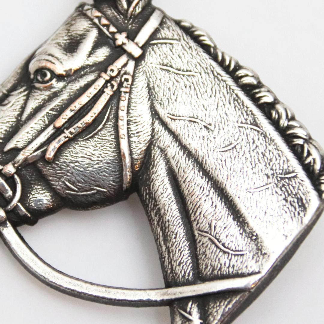 ヴィンテージ コパーメタル ホースヘッドブローチの画像